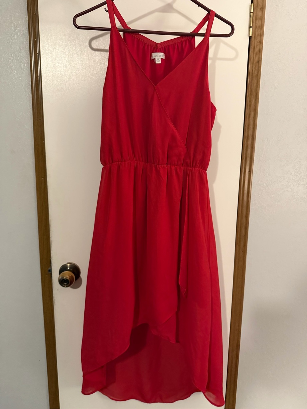 Charming Charlie Womens Red Sleeveless High-Low Dress